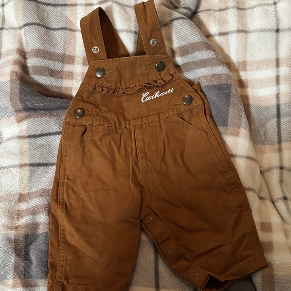 Carhartt Kids Overalls in Chestnut Brown